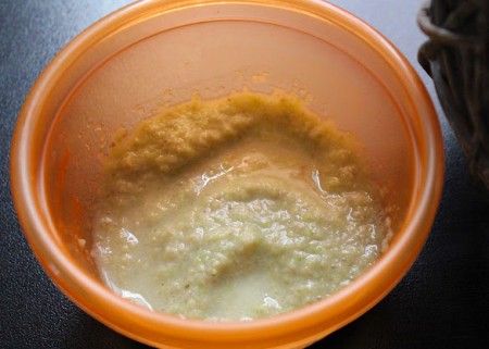 Purée de courgettes aux girolles